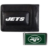 New York Jets Leather Cash & Cardholder & Color Money Clip - New York Jets - Flyclothing LLC