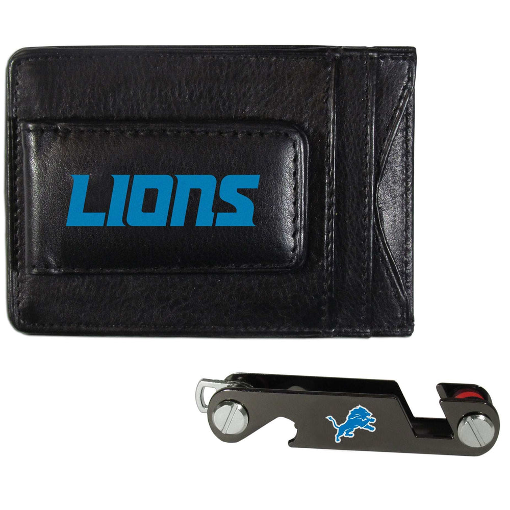 Detroit Lions Leather Cash & Cardholder & Key Organizer - Detroit Lions - Flyclothing LLC