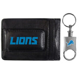 Detroit Lions Leather Cash & Cardholder & Valet Key Chain - Detroit Lions - Flyclothing LLC