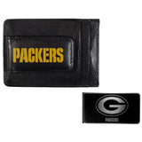 Green Bay Packers Leather Cash & Cardholder & Black Money Clip - Green Bay Packers - Flyclothing LLC