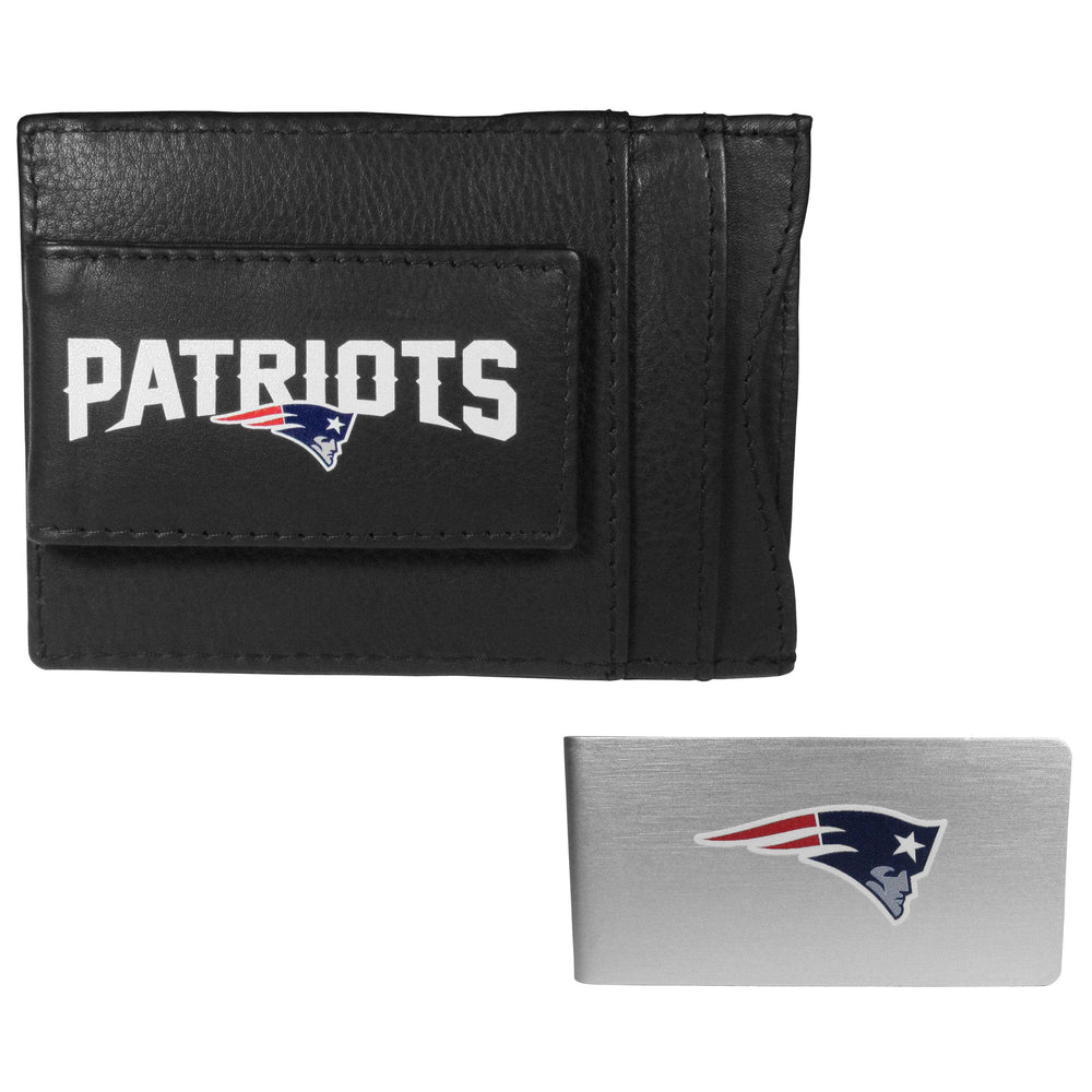 New England Patriots Leather Cash & Cardholder & Money Clip - New England Patriots - Flyclothing LLC