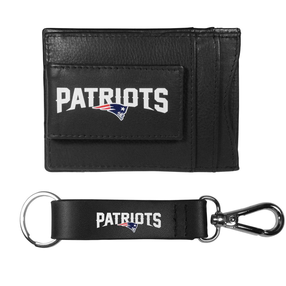 New England Patriots Leather Cash & Cardholder & Strap Key Chain - New England Patriots - Flyclothing LLC