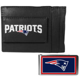 New England Patriots Leather Cash & Cardholder & Color Money Clip - New England Patriots - Flyclothing LLC