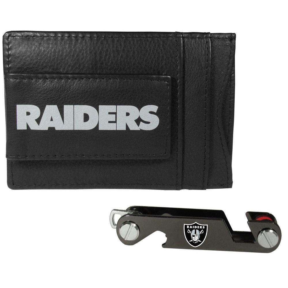 Las Vegas Raiders Leather Cash & Cardholder & Key Organizer - Las Vegas Raiders - Flyclothing LLC
