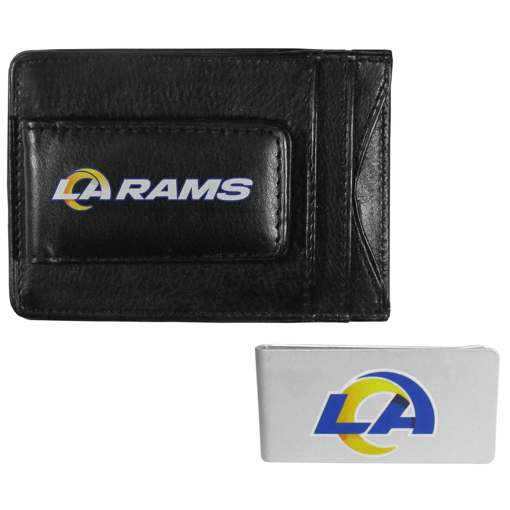 Los Angeles Rams Leather Cash & Cardholder & Money Clip - Los Angeles Rams - Flyclothing LLC