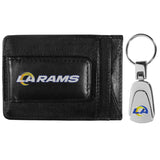 Los Angeles Rams Leather Cash & Cardholder & Steel Key Chain - Los Angeles Rams - Flyclothing LLC