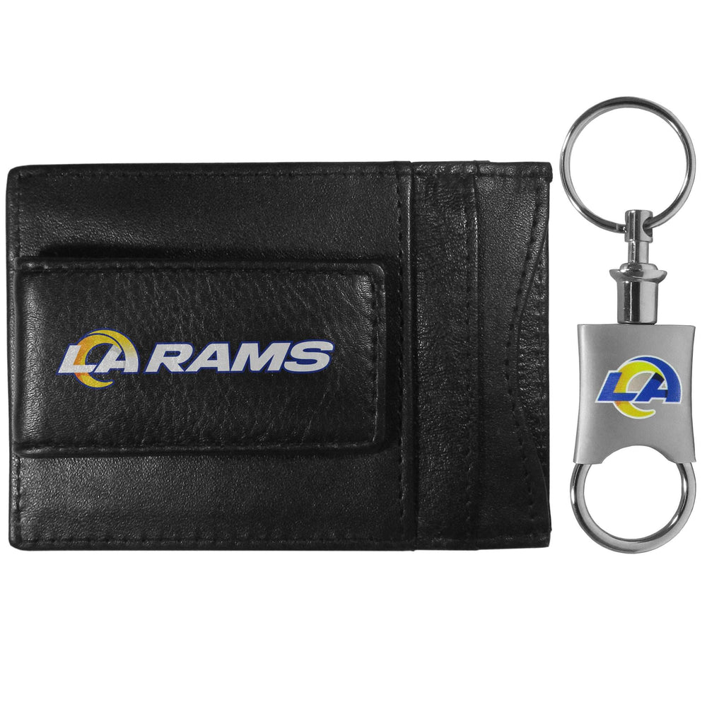Los Angeles Rams Leather Cash & Cardholder & Valet Key Chain - Los Angeles Rams - Flyclothing LLC