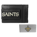 New Orleans Saints Leather Cash & Cardholder & Money Clip - New Orleans Saints - Flyclothing LLC