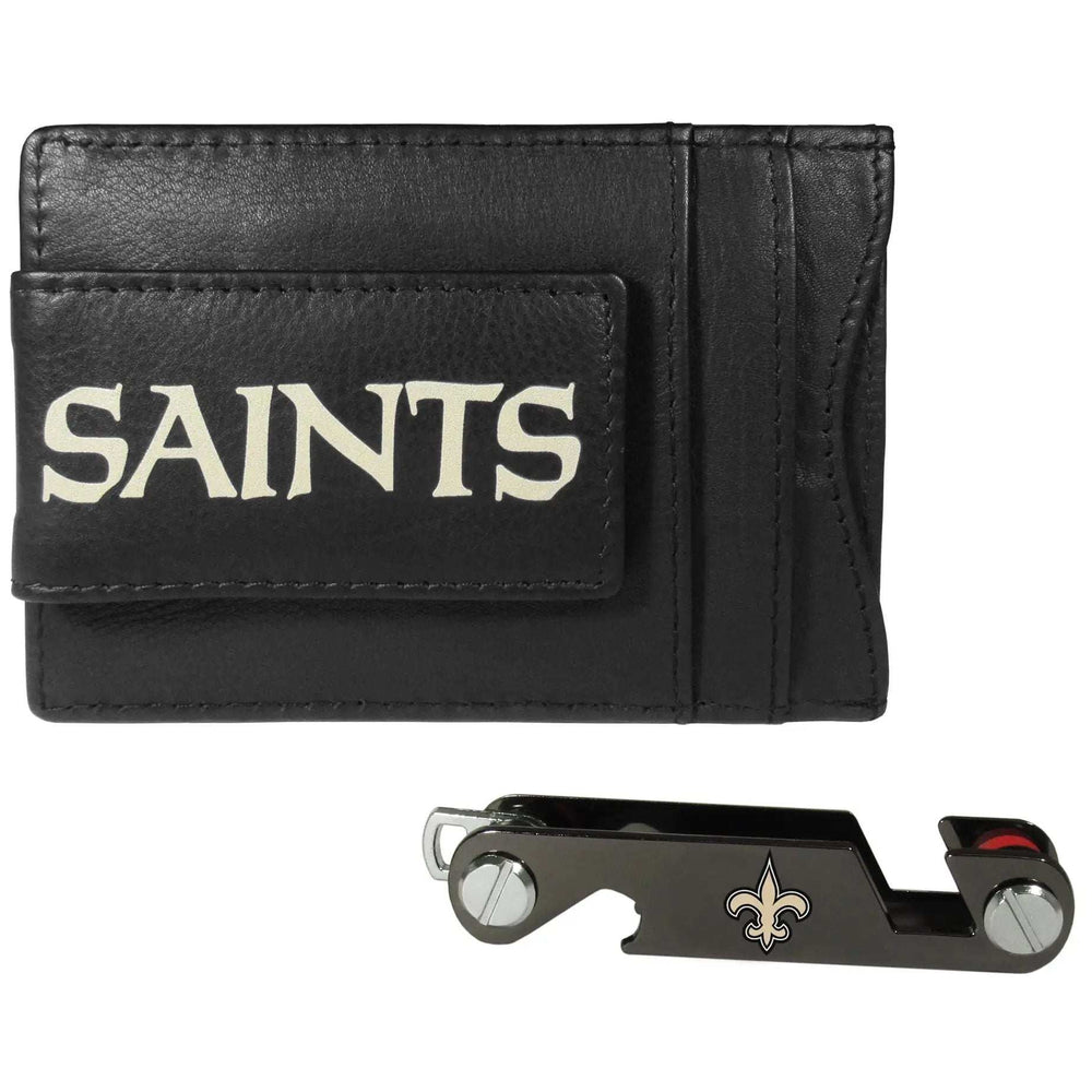 New Orleans Saints Leather Cash & Cardholder & Key Organizer - New Orleans Saints - Flyclothing LLC