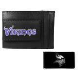Minnesota Vikings Leather Cash & Cardholder & Black Money Clip - Minnesota Vikings - Flyclothing LLC