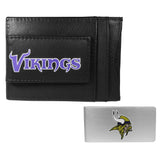 Minnesota Vikings Leather Cash & Cardholder & Money Clip - Minnesota Vikings - Flyclothing LLC
