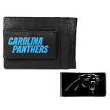 Carolina Panthers Leather Cash & Cardholder & Black Money Clip - Carolina Panthers - Flyclothing LLC