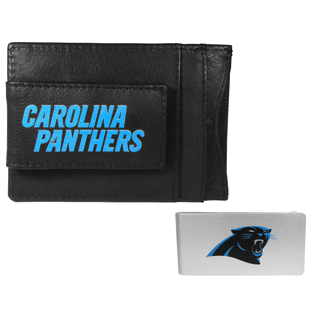 Carolina Panthers Leather Cash & Cardholder & Money Clip - Carolina Panthers - Flyclothing LLC