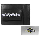 Baltimore Ravens Leather Cash & Cardholder & Money Clip - Baltimore Ravens - Flyclothing LLC