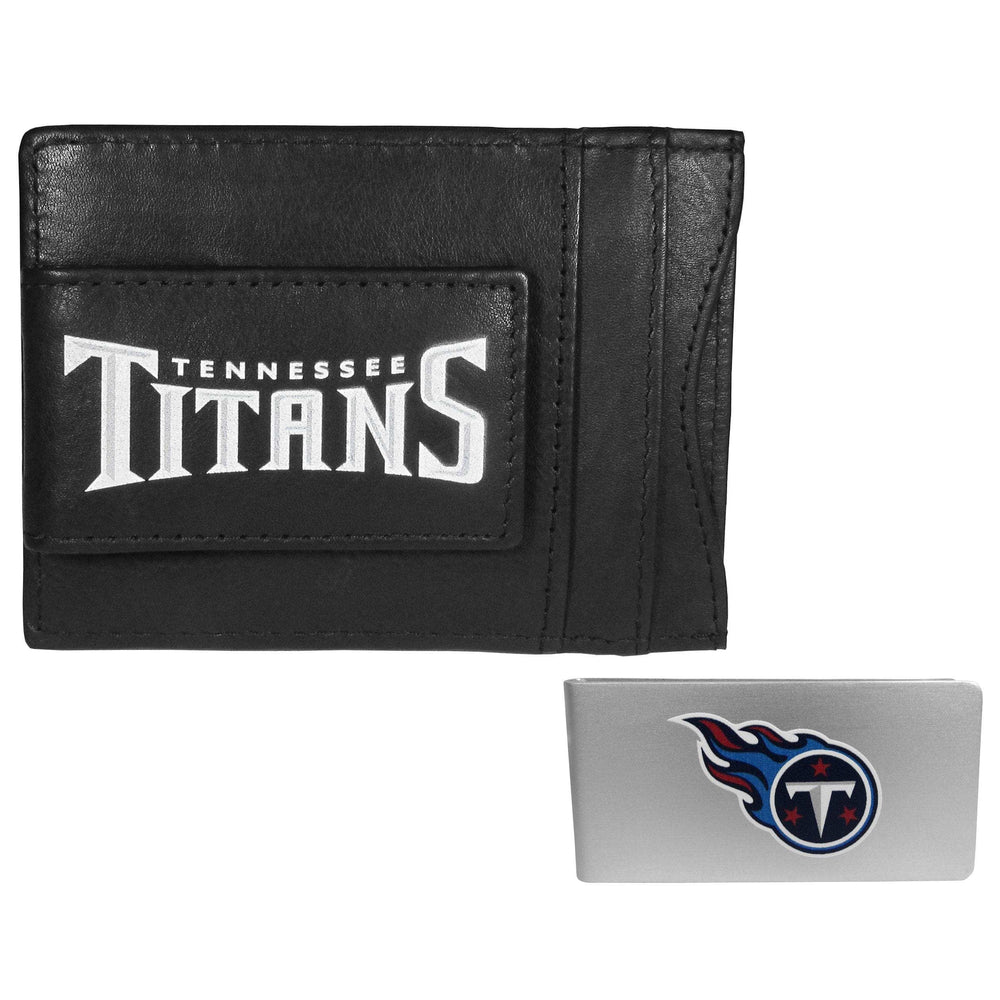 Tennessee Titans Leather Cash & Cardholder & Money Clip - Tennessee Titans - Flyclothing LLC
