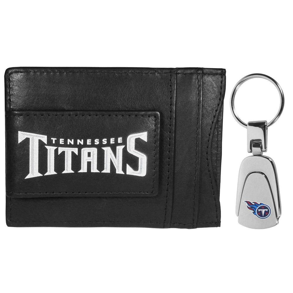 Tennessee Titans Leather Cash & Cardholder & Steel Key Chain - Tennessee Titans - Flyclothing LLC