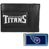 Tennessee Titans Leather Cash & Cardholder & Color Money Clip - Tennessee Titans - Flyclothing LLC