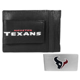 Houston Texans Leather Cash & Cardholder & Money Clip - Houston Texans - Flyclothing LLC