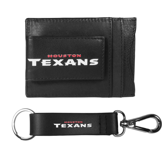 Houston Texans Leather Cash & Cardholder & Strap Key Chain - Houston Texans - Flyclothing LLC