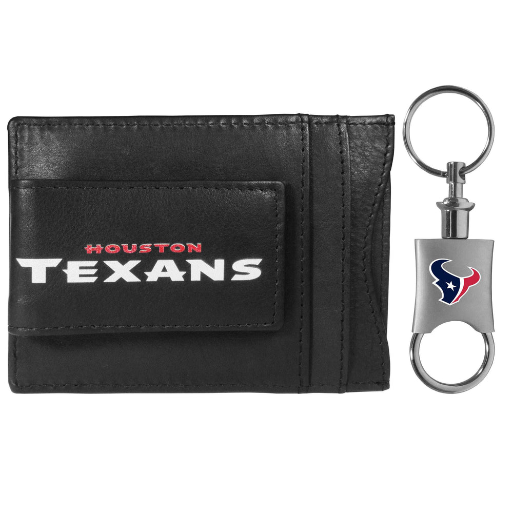 Houston Texans Leather Cash & Cardholder & Valet Key Chain - Houston Texans - Flyclothing LLC