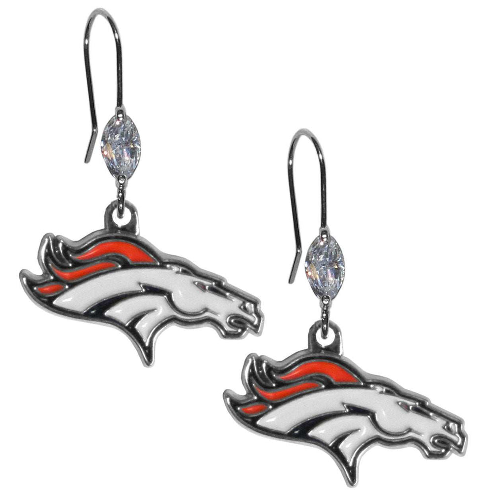 Denver Broncos Crystal Dangle Earrings - Denver Broncos - Flyclothing LLC
