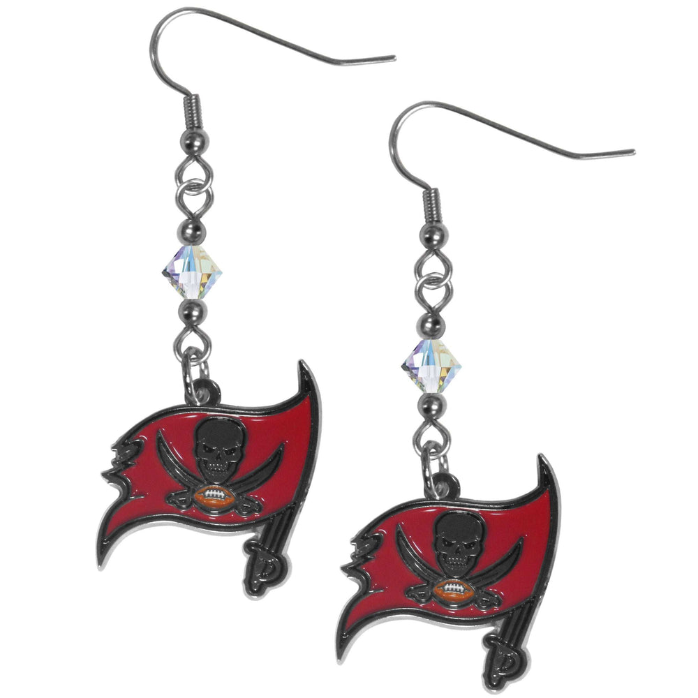 Tampa Bay Buccaneers Crystal Dangle Earrings - Tampa Bay Buccaneers - Flyclothing LLC