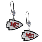 Kansas City Chiefs Crystal Dangle Earrings - Kansas City Chiefs - Flyclothing LLC