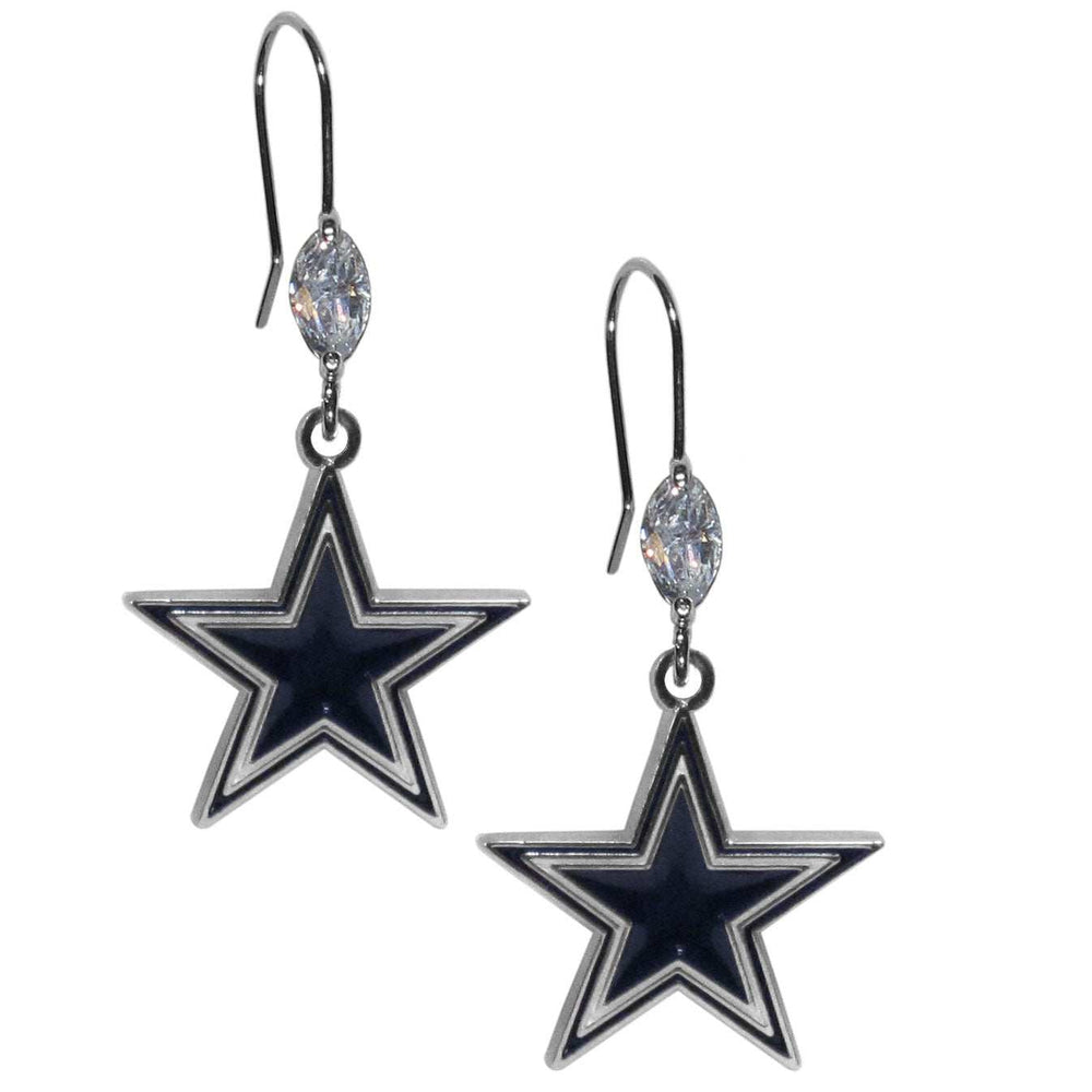 Dallas Cowboys Crystal Dangle Earrings - Dallas Cowboys - Flyclothing LLC