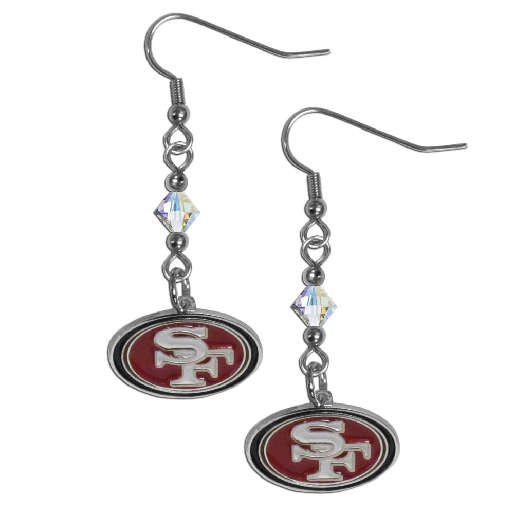 San Francisco 49ers Crystal Dangle Earrings - San Francisco 49ers - Flyclothing LLC