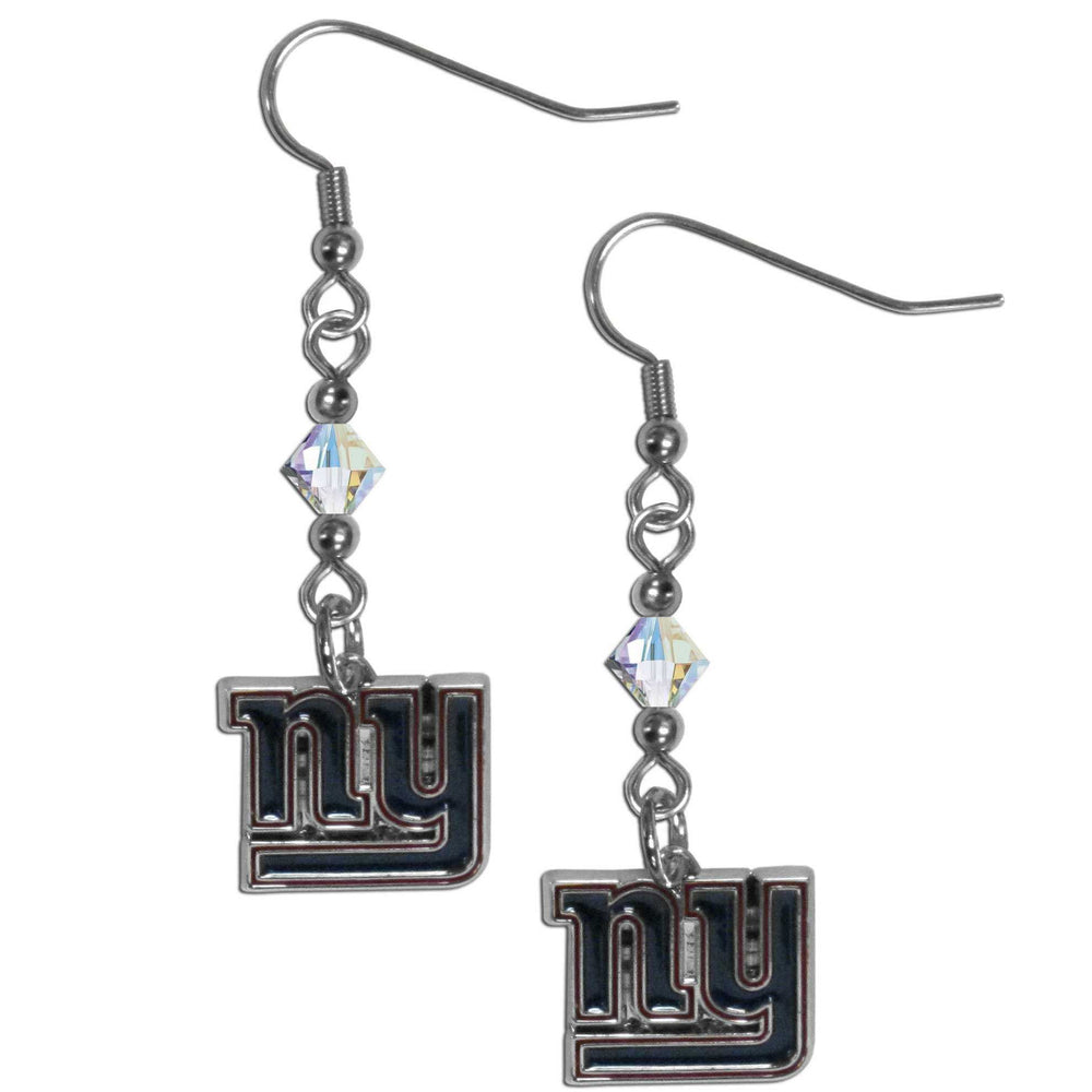 New York Giants Crystal Dangle Earrings - New York Giants - Flyclothing LLC