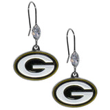 Green Bay Packers Crystal Dangle Earrings - Green Bay Packers - Flyclothing LLC