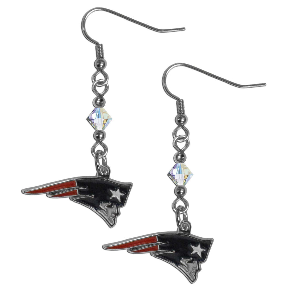 New England Patriots Crystal Dangle Earrings - New England Patriots - Flyclothing LLC
