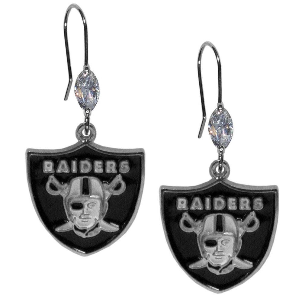 Las Vegas Raiders Crystal Dangle Earrings - Las Vegas Raiders - Flyclothing LLC