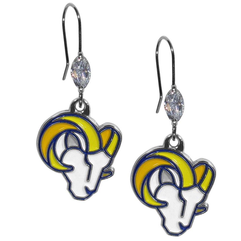 Los Angeles Rams Crystal Dangle Earrings - Los Angeles Rams - Flyclothing LLC