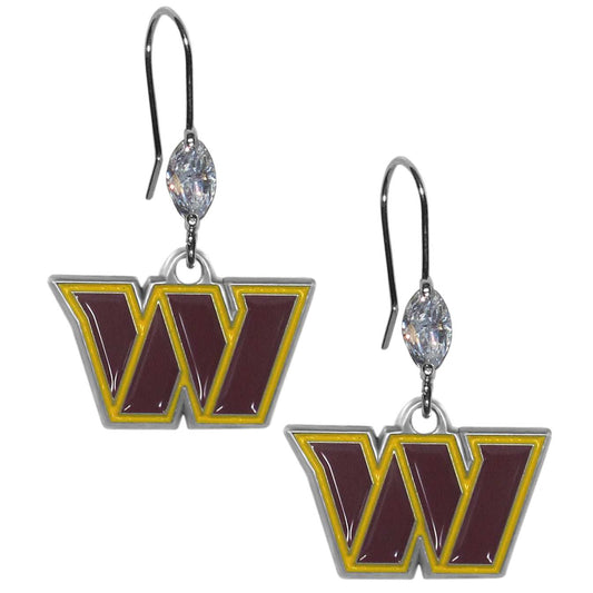 Washington Commanders Crystal Dangle Earrings - Washington Commanders - Flyclothing LLC