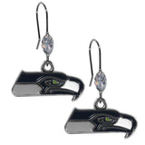 Seattle Seahawks Crystal Dangle Earrings - Seattle Seahawks - Flyclothing LLC