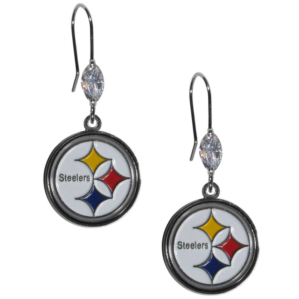 Pittsburgh Steelers Crystal Dangle Earrings - Pittsburgh Steelers - Flyclothing LLC