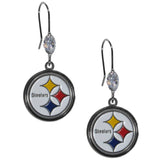 Pittsburgh Steelers Crystal Dangle Earrings - Pittsburgh Steelers - Flyclothing LLC