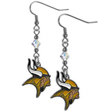 Minnesota Vikings Crystal Dangle Earrings - Minnesota Vikings - Flyclothing LLC