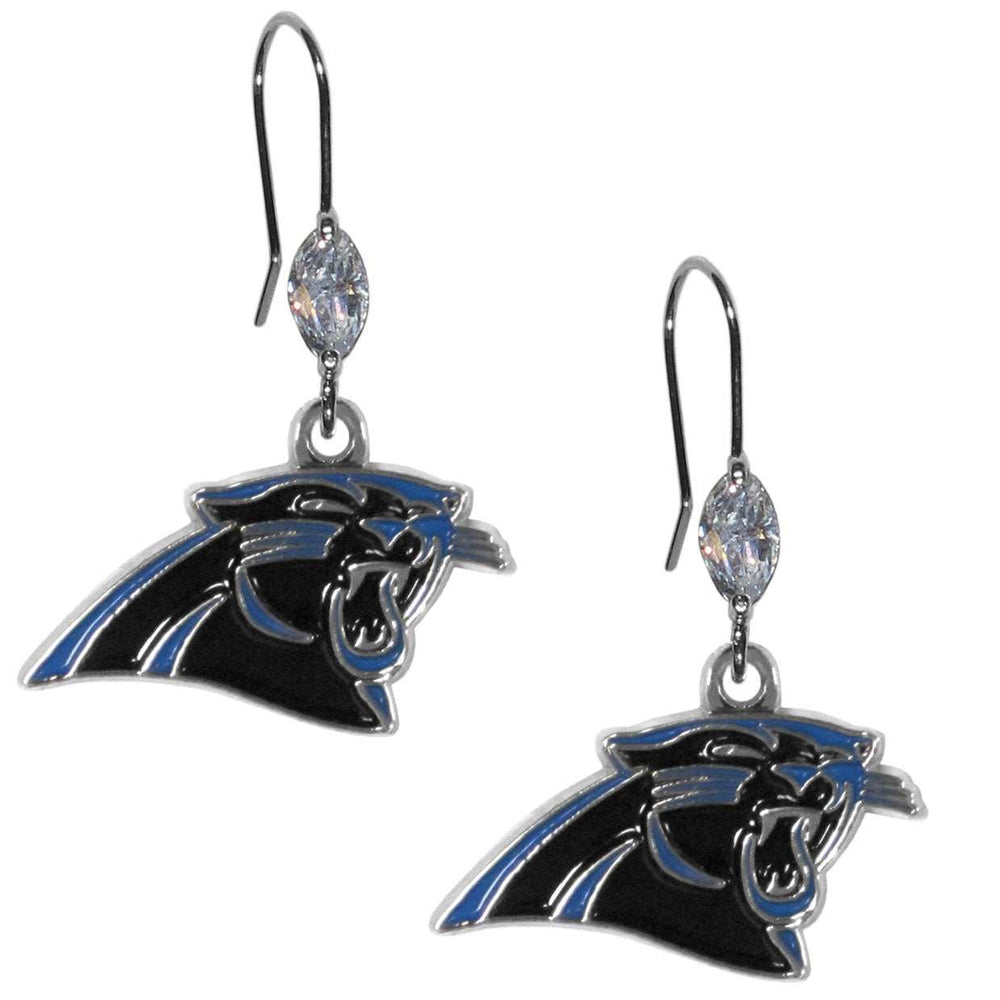 Carolina Panthers Crystal Dangle Earrings - Carolina Panthers - Flyclothing LLC