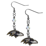 Baltimore Ravens Crystal Dangle Earrings - Baltimore Ravens - Flyclothing LLC