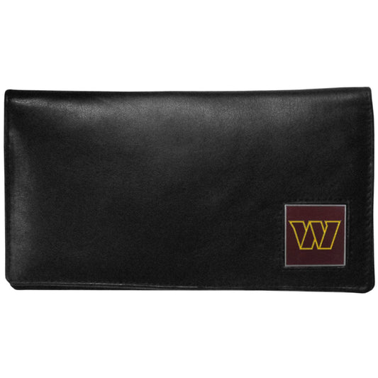 Washington Commanders Deluxe Leather Checkbook Cover - Siskiyou Buckle - Flyclothing LLC