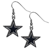 Dallas Cowboys Chrome Dangle Earrings - Dallas Cowboys - Flyclothing LLC