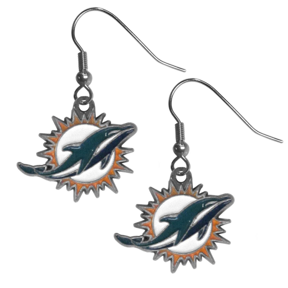 Miami Dolphins Dangle Earrings - Miami Dolphins - Flyclothing LLC
