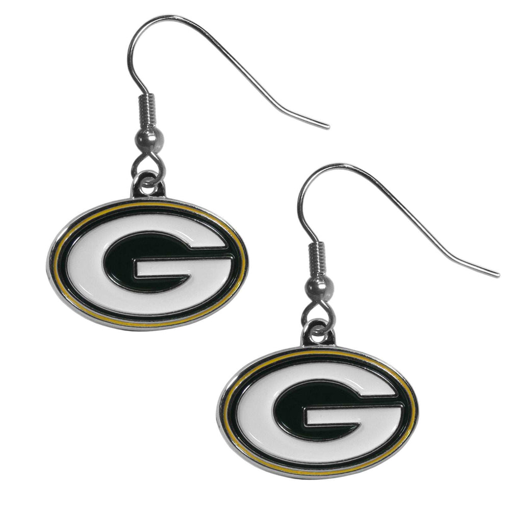 Green Bay Packers Chrome Dangle Earrings - Green Bay Packers - Flyclothing LLC