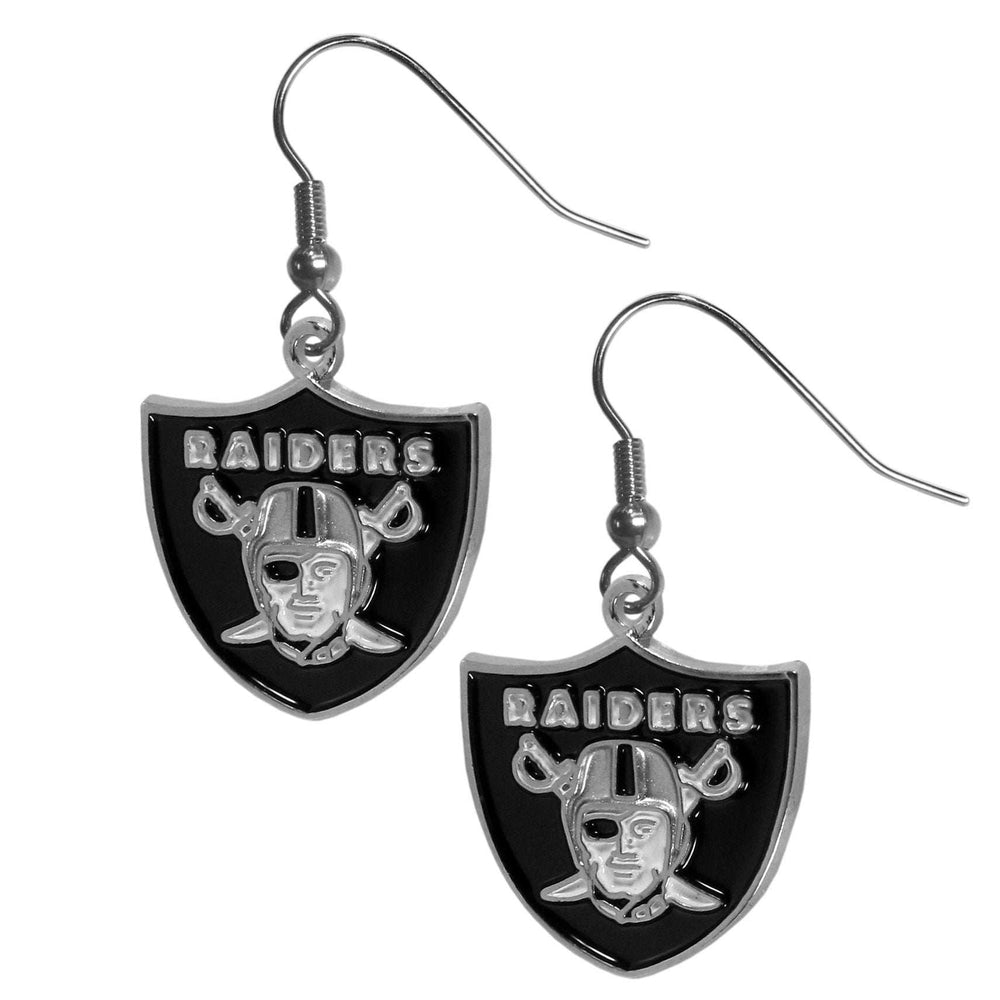 Las Vegas Raiders Chrome Dangle Earrings - Las Vegas Raiders - Flyclothing LLC