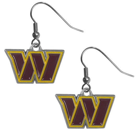 Washington Commanders Chrome Dangle Earrings - Washington Commanders - Flyclothing LLC
