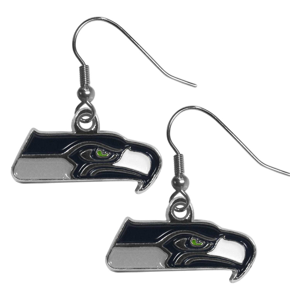 Seattle Seahawks Chrome Dangle Earrings - Seattle Seahawks - Flyclothing LLC