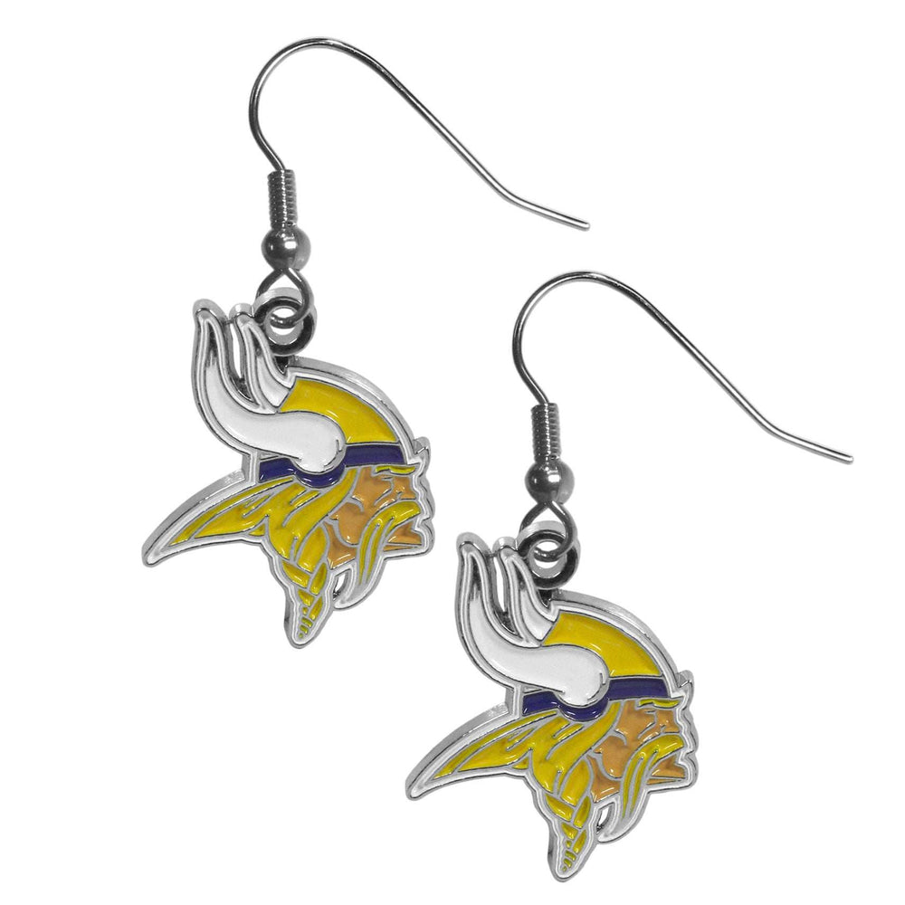 Minnesota Vikings Chrome Dangle Earrings - Minnesota Vikings - Flyclothing LLC