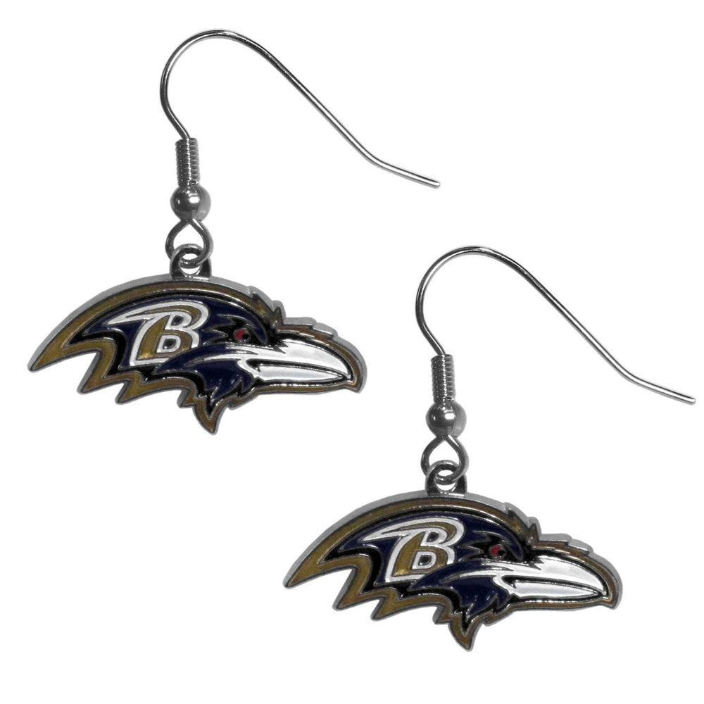 Baltimore Ravens Chrome Dangle Earrings - Baltimore Ravens - Flyclothing LLC